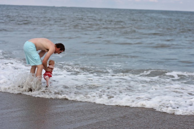 Daddy and Baby on Isle of Palms Beach