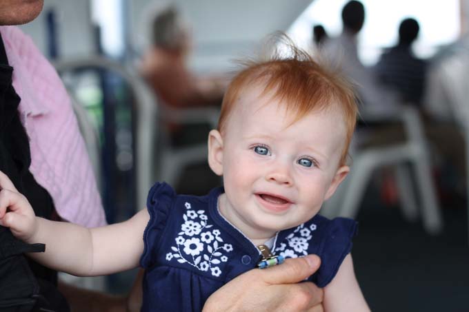 Baby on the Ferry to Ft Sumter