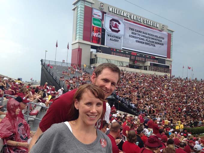 Rain Delay at SC vs. GA game