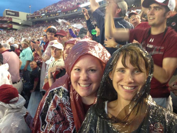 Rain Gear at SC vs. GA game