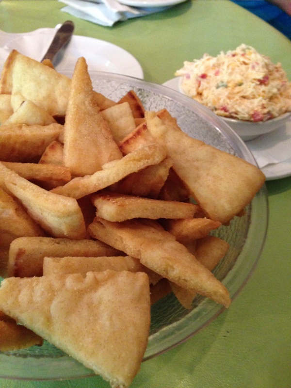 DiPrato's Pita Chips and Pimento Cheese