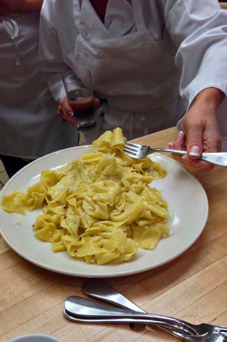 Handmade Pasta with Parm and Red Pepper Flakes