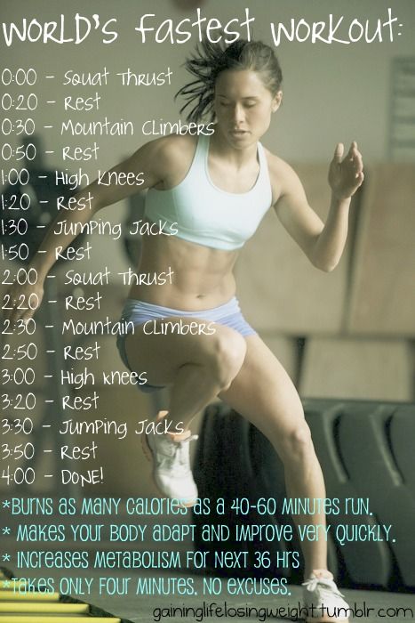 Quick workout you can do at home