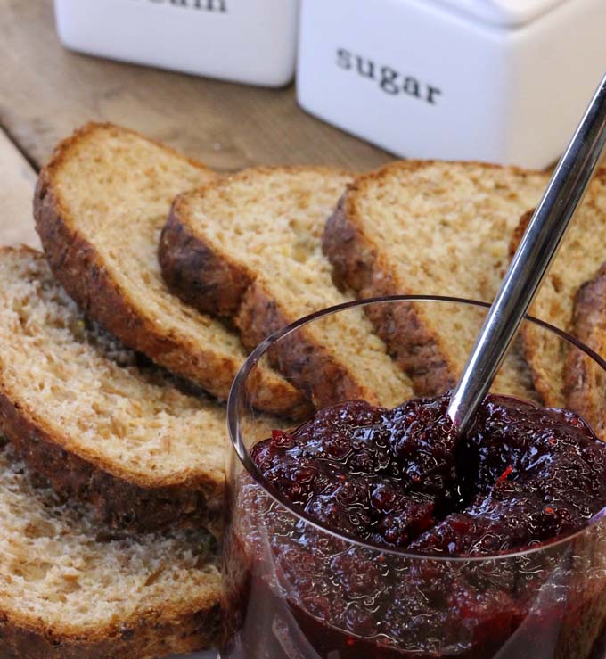 This spicy cranberry jam is perfect for grown-up toast and kiddo PBJs. Make it in under 30 minutes.