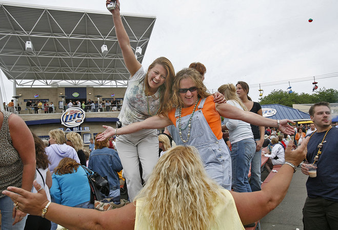 Dancing on a Picnic Table at Summerfest