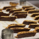 Hazelnut and Cranberry Biscotti Coated in Dark Chocolate