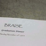 Graduation Dinner November 16, 2014